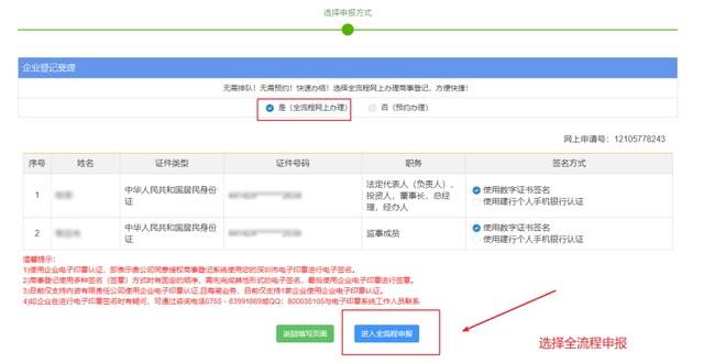 深圳网上注册公司详细流程